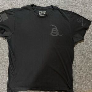 Grunt Style Black Short-Sleeve Tee with Subtle Snake Logo